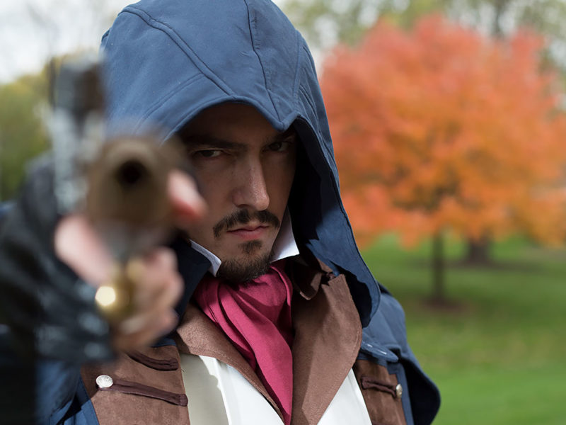 Arno Dorian cosplay from Assassin's Creed Unity, photographed by Libertas Video.